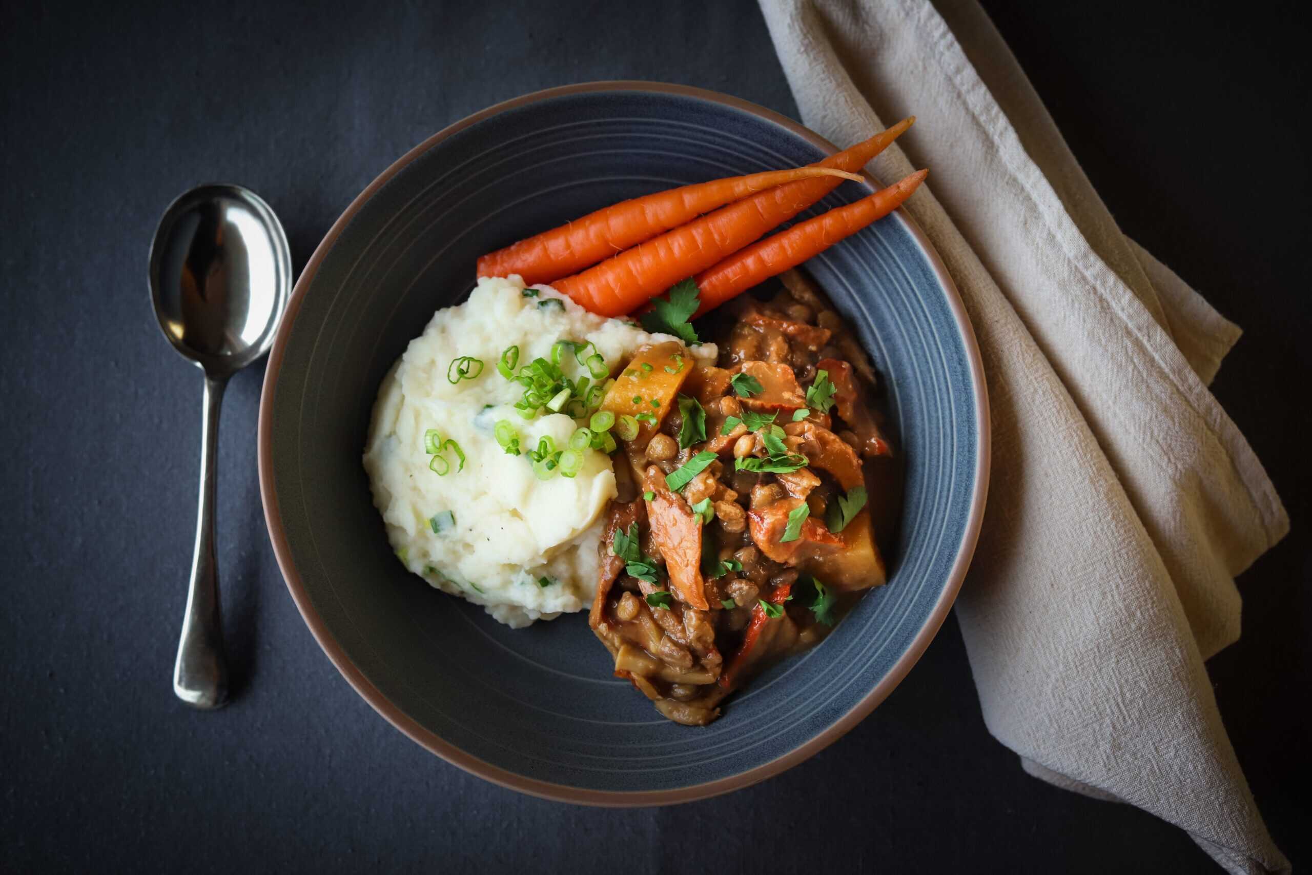 Wild Mushroom and Lentil Stew