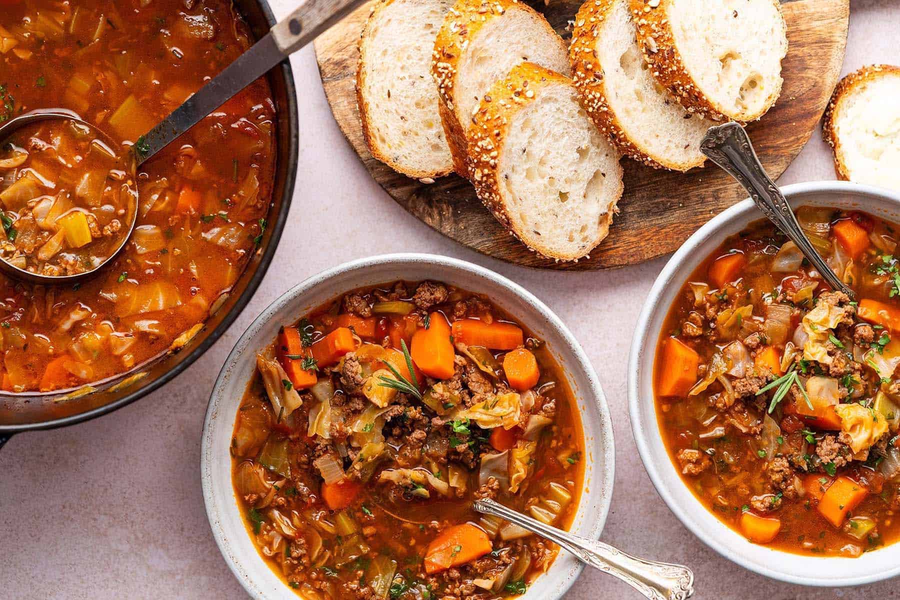 Cabbage Vegetable Soup Recipe With Beef