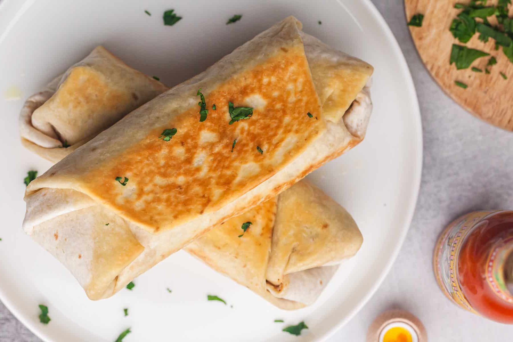 Cheesy Bean and Rice Burrito