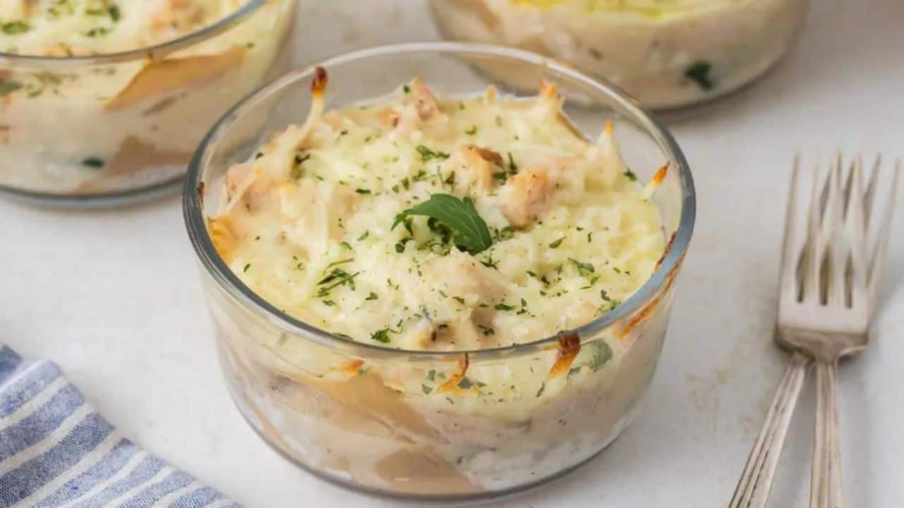 Chicken Alfredo Lasagna Bowls
