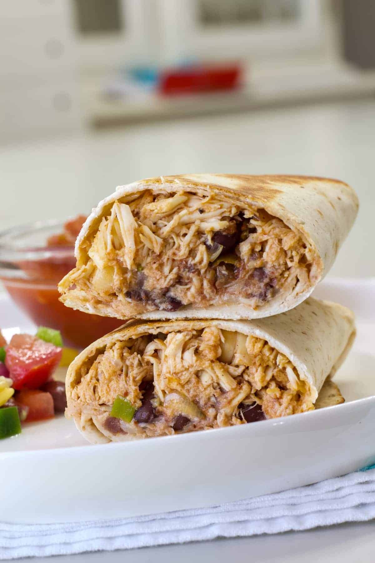 Chicken Black Bean Burritos