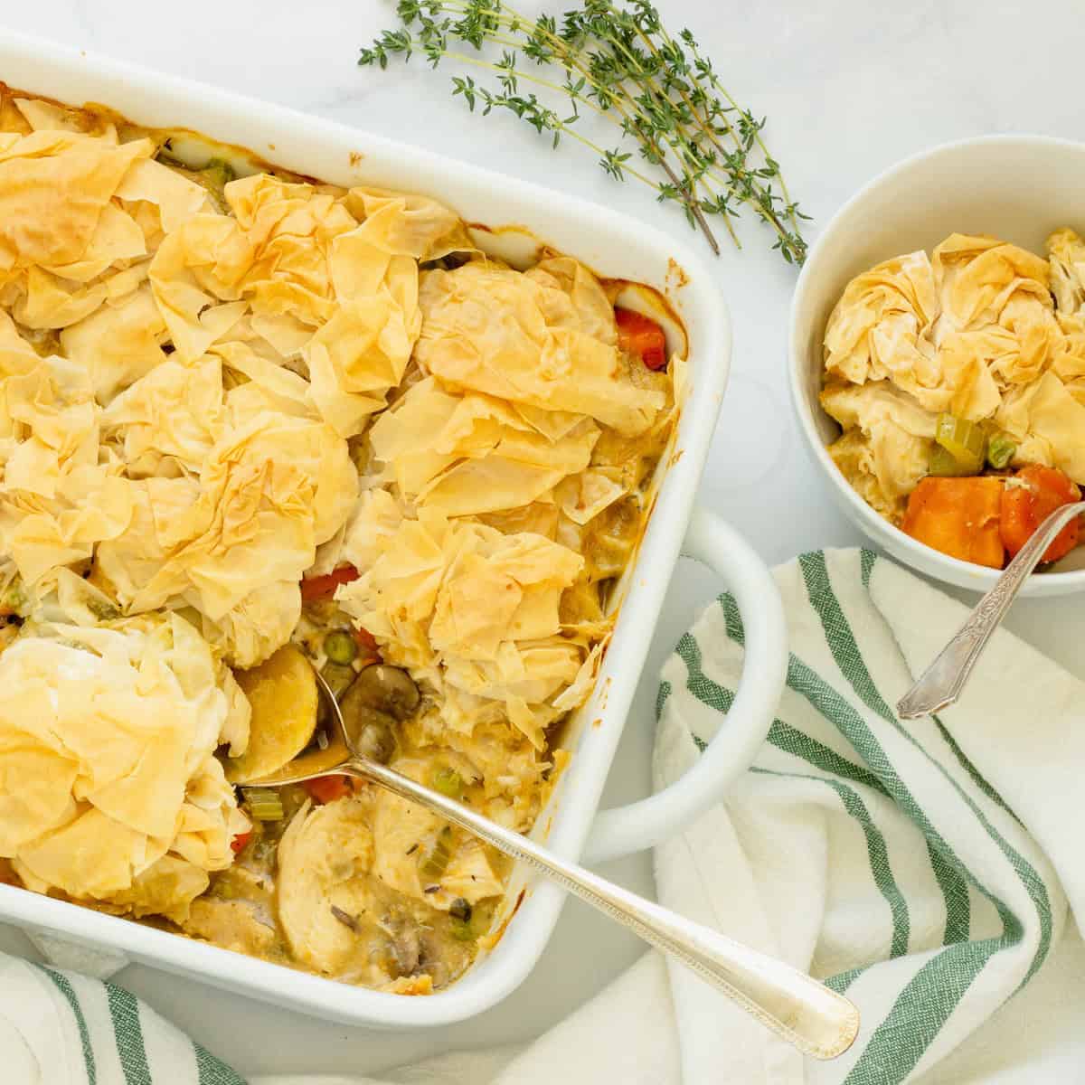 Chicken Pot Pie with Wild Mushrooms and Leeks