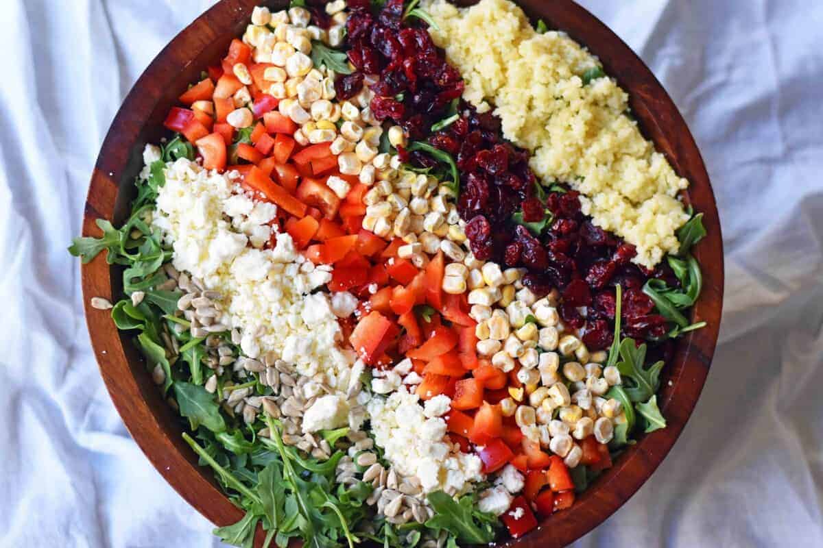 Chopped Salad with Creamy Basil Dressing