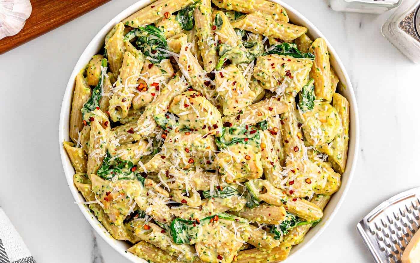 Creamy Chicken Pesto Pasta