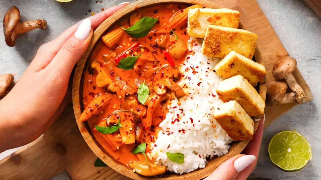 Creamy Vegan Thai Red Curry With Tofu