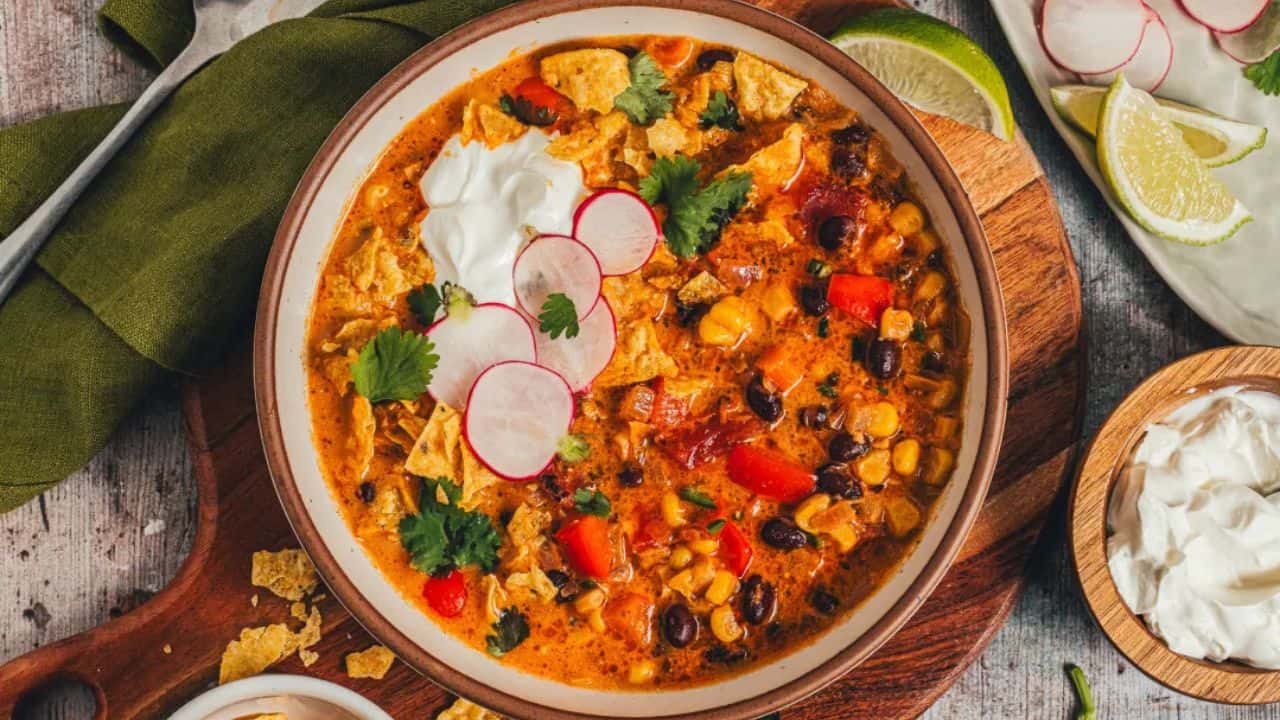 Creamy Vegan Tortilla Soup