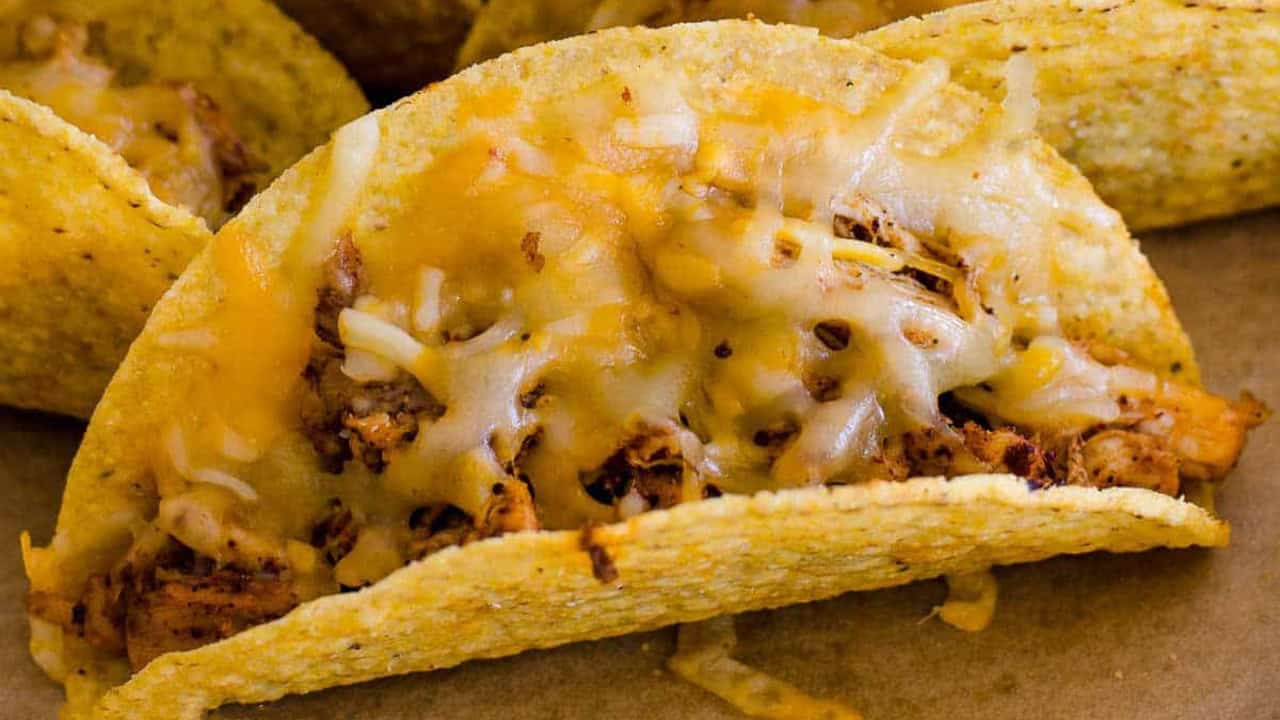 Crispy Leftover Chicken Tacos