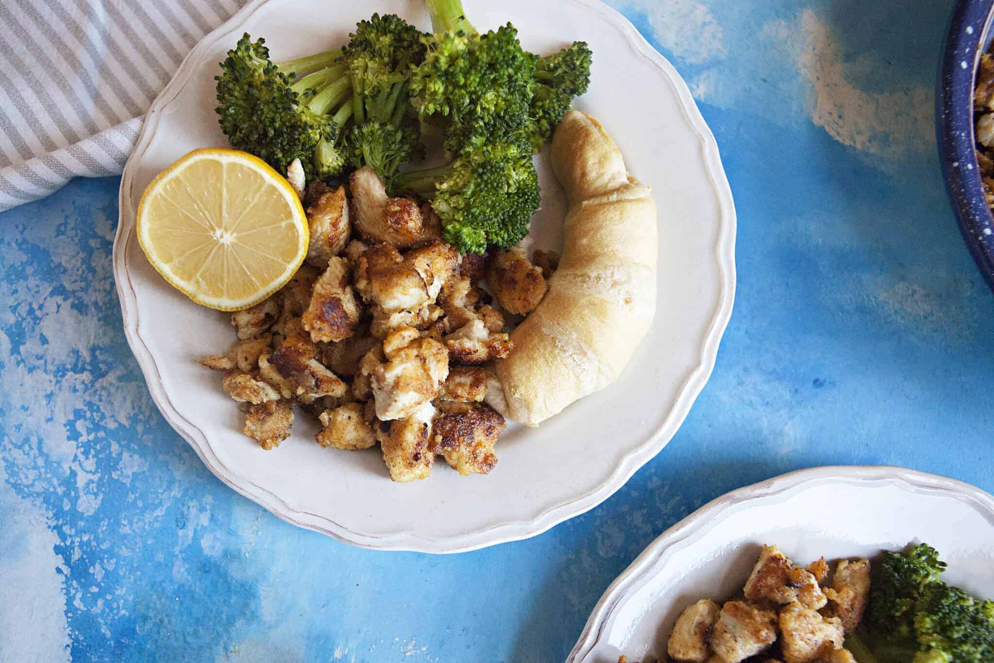 Crispy Skillet Lemon Pepper Chicken Bites