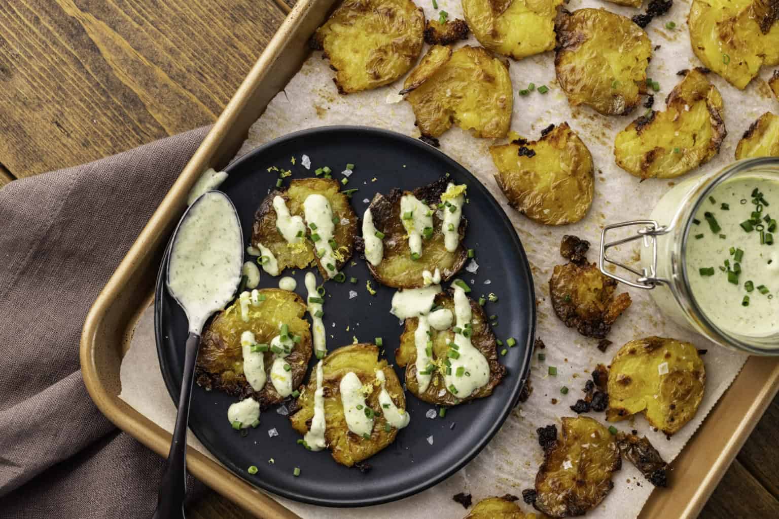 Duck Fat Smashed Potatoes