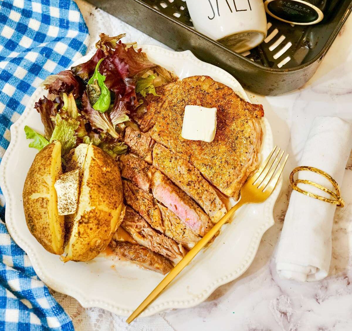 Easy Air Fryer Delmonico Steak