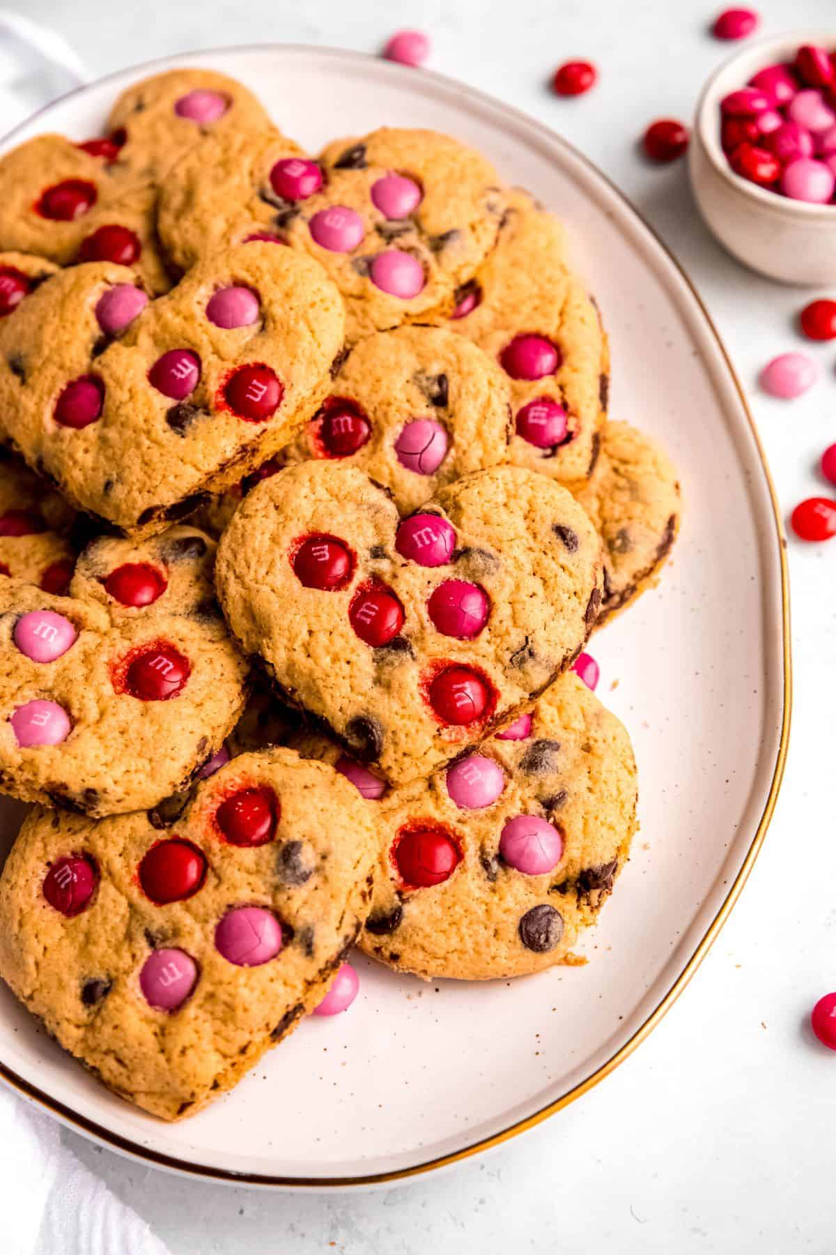 Heart Shaped Chocolate Chip Cookies