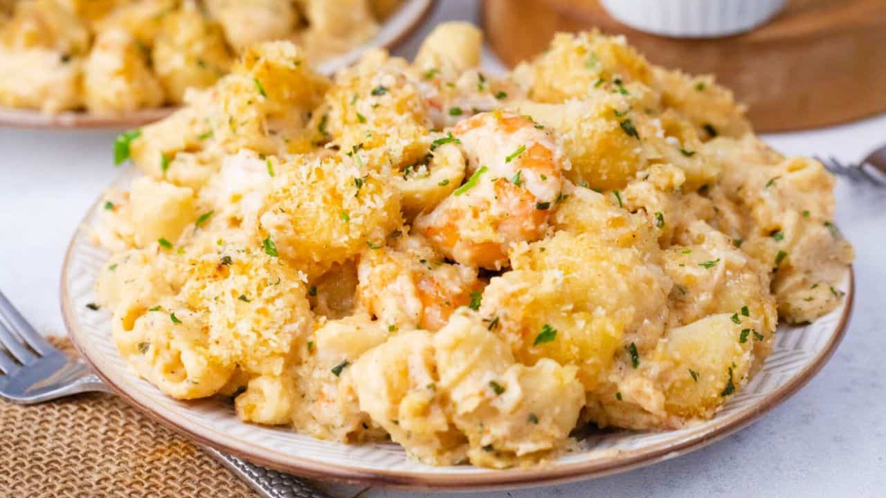 Four Cheese Shrimp Mac and Cheese