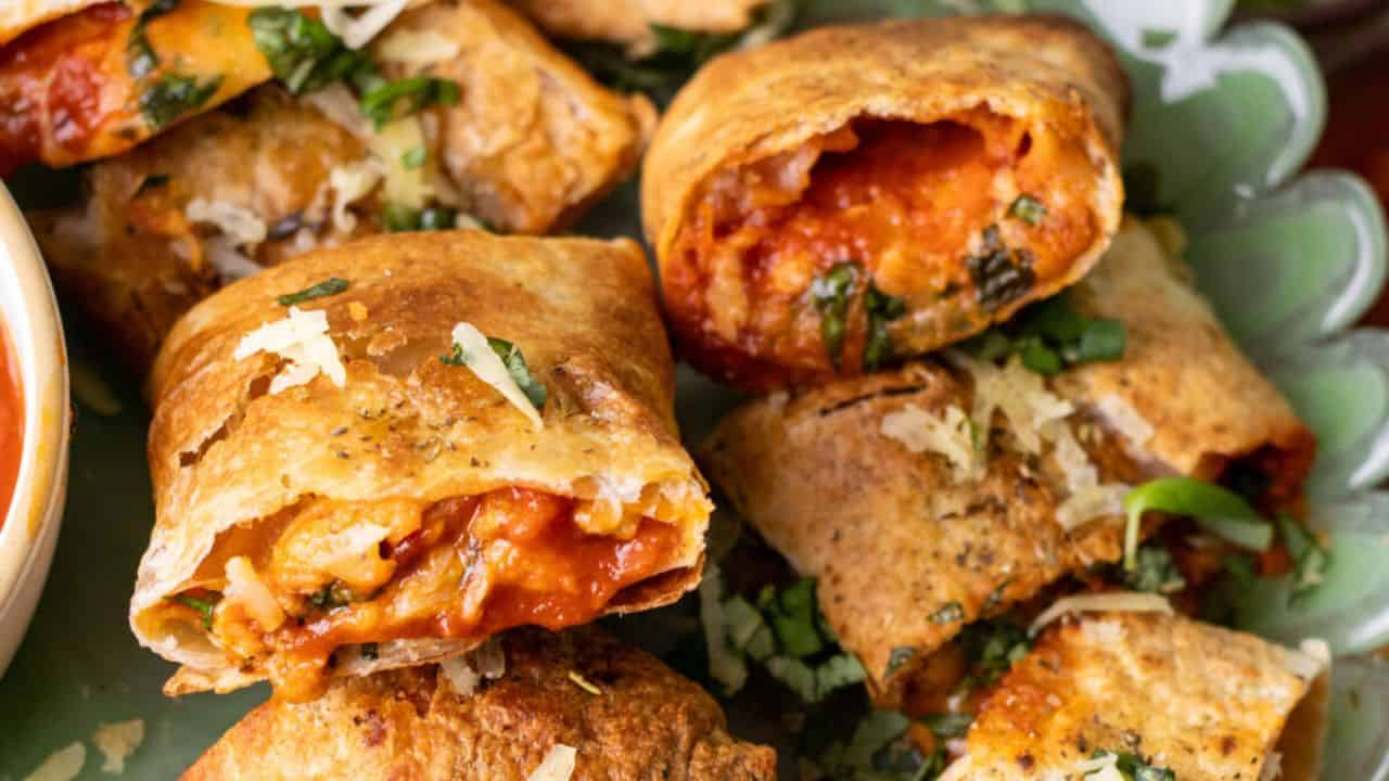 Healthy Air Fryer Tortilla Pizza Rolls