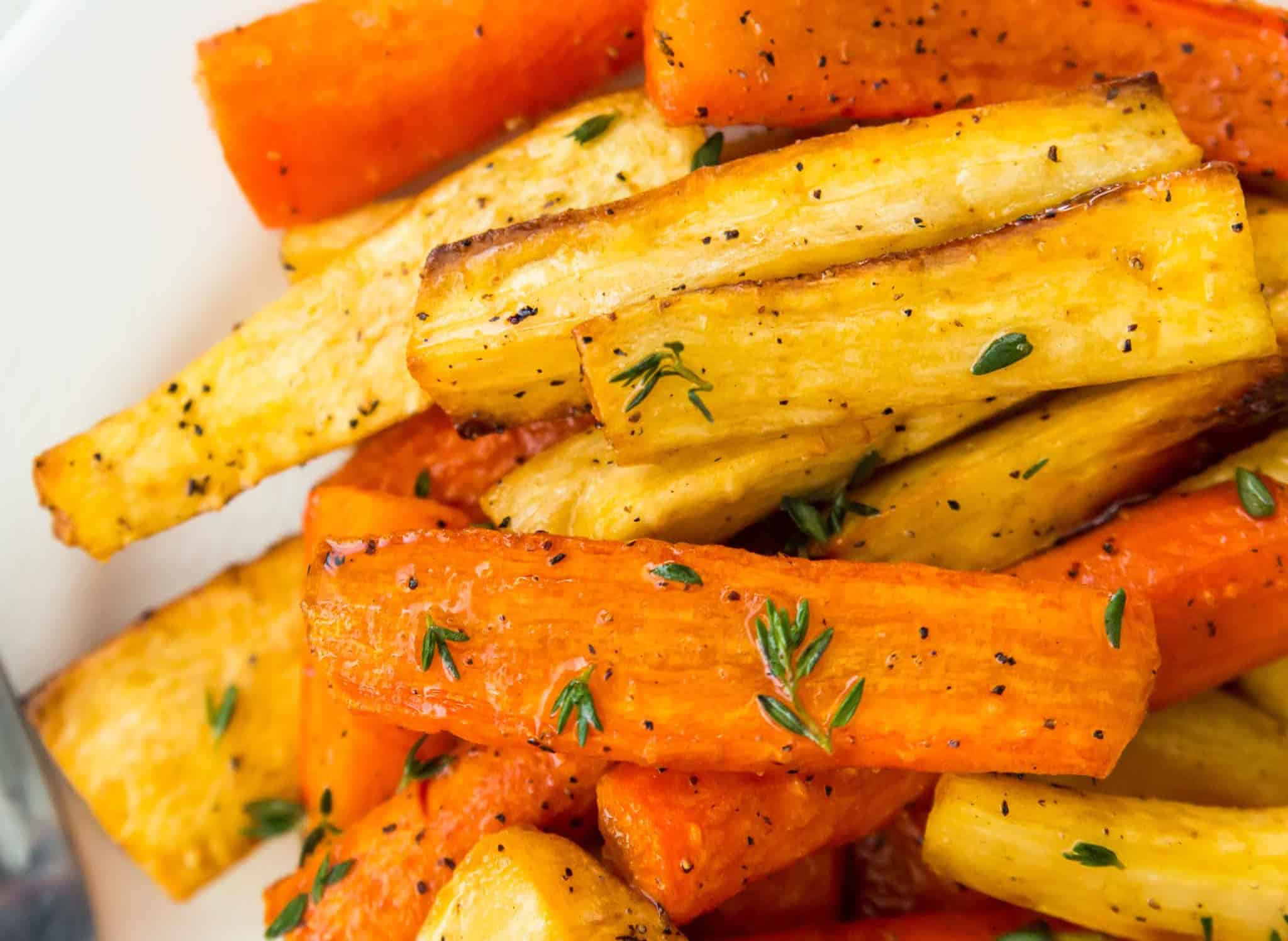 Honey Glazed Carrots And Parsnips