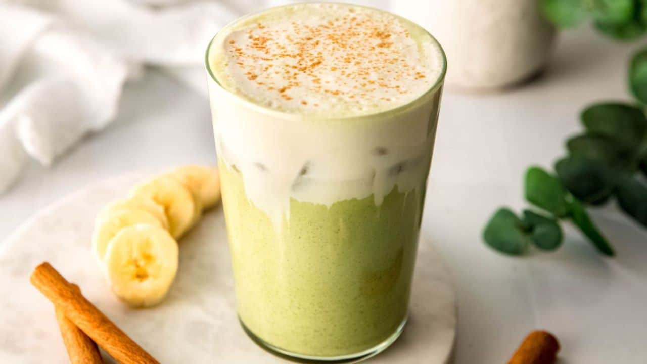 Iced Banana Bread Matcha Latte