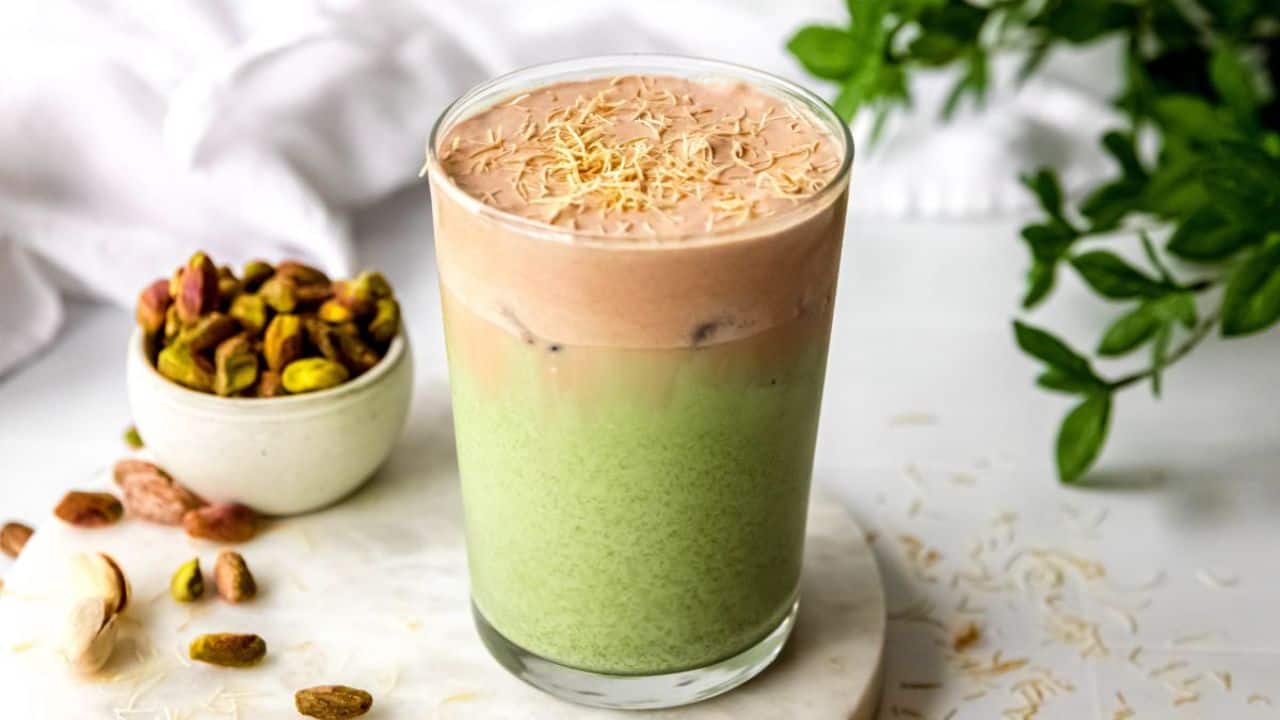 Iced Dubai Chocolate Matcha