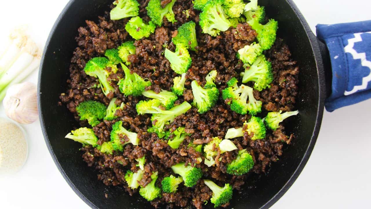 Korean Ground Beef & Broccoli