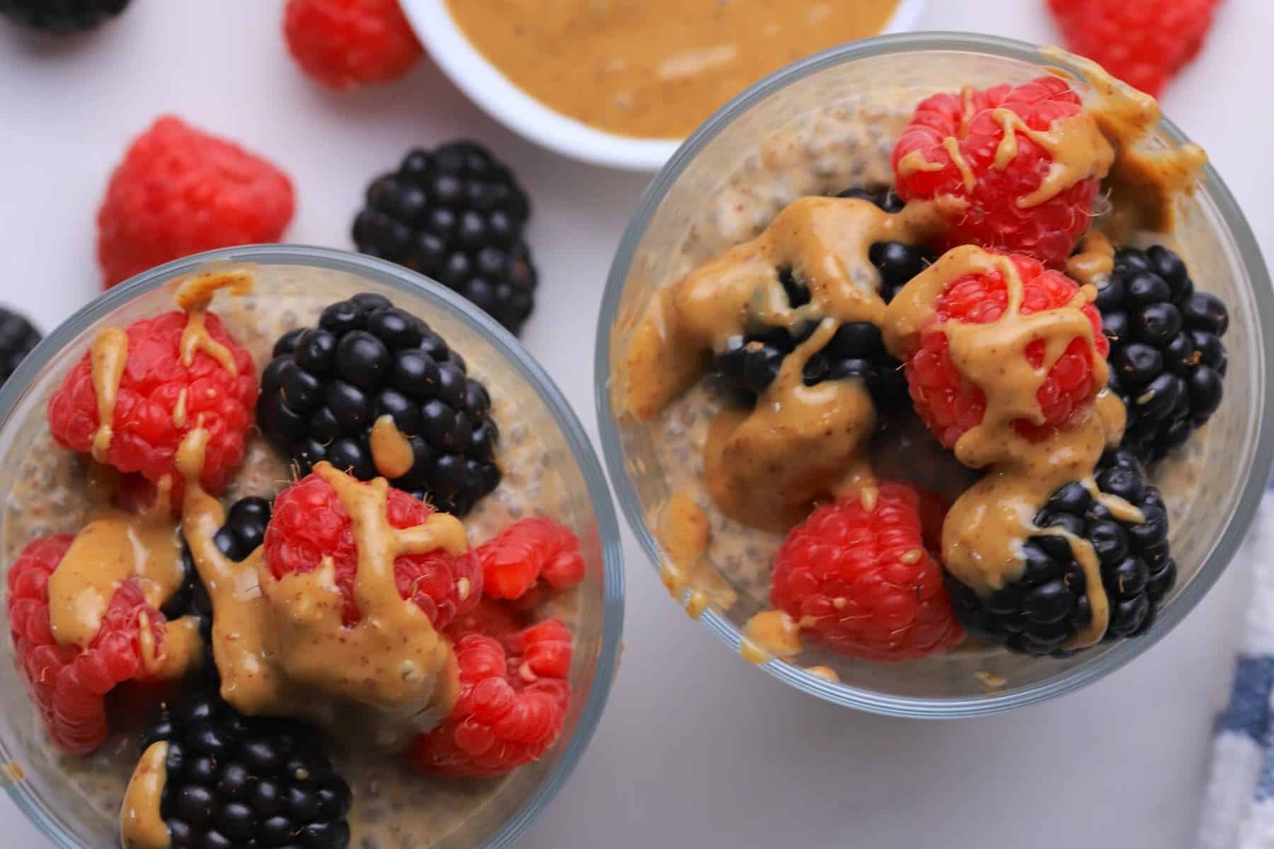 Low Carb Chia Almond Butter Pudding