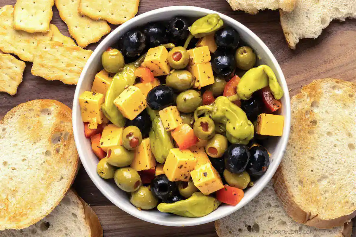 Marinated Cheese & Olive Antipasto