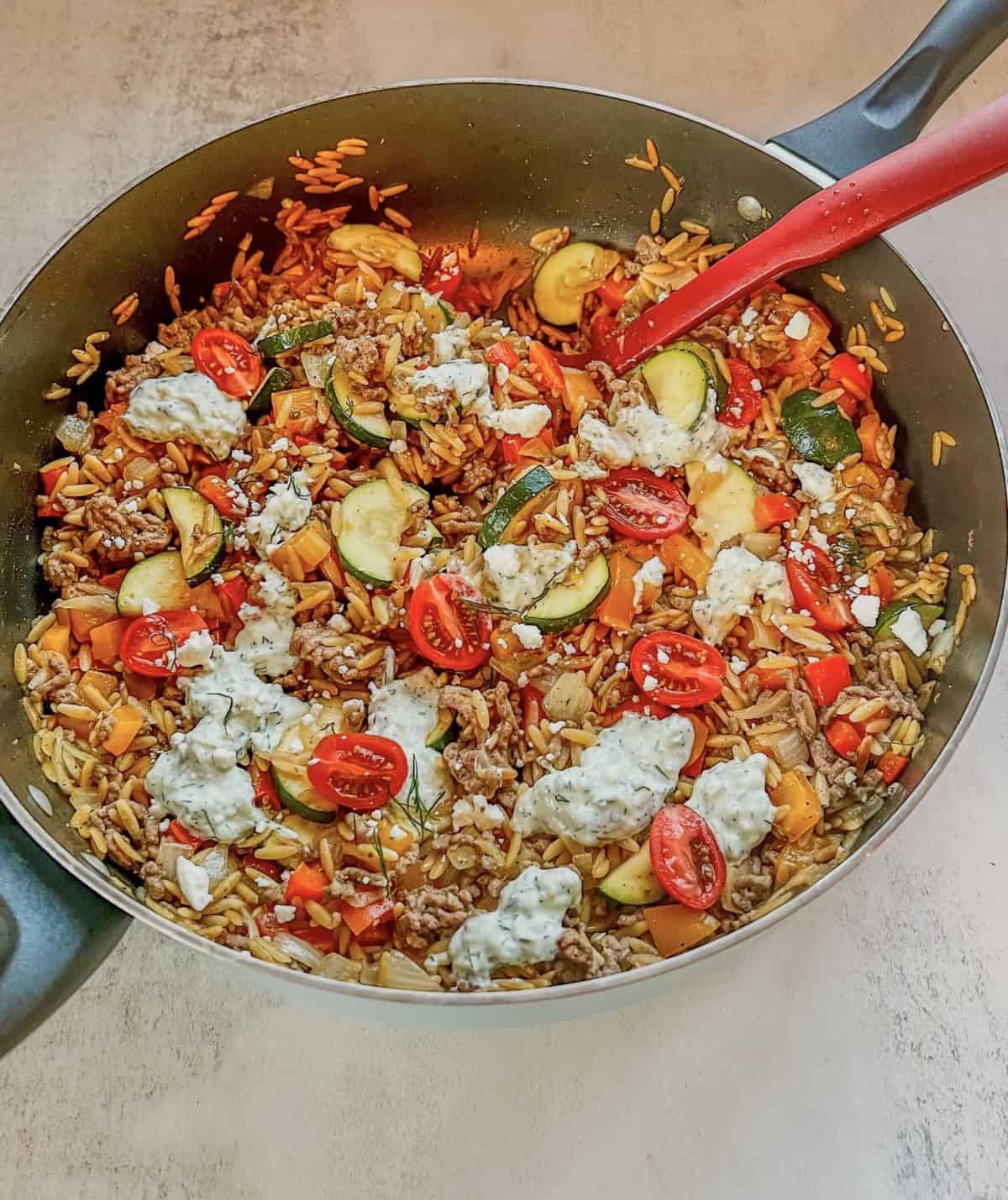 One Pot Greek Orzo