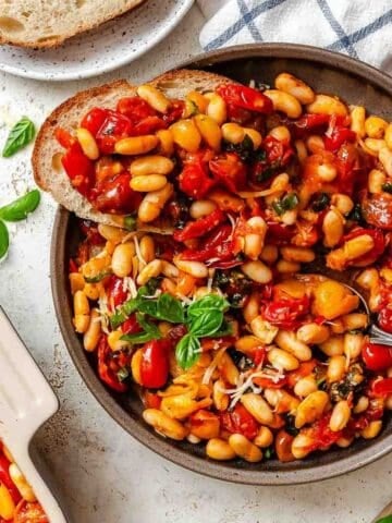 Roasted Tomatoes with Cannellini Beans