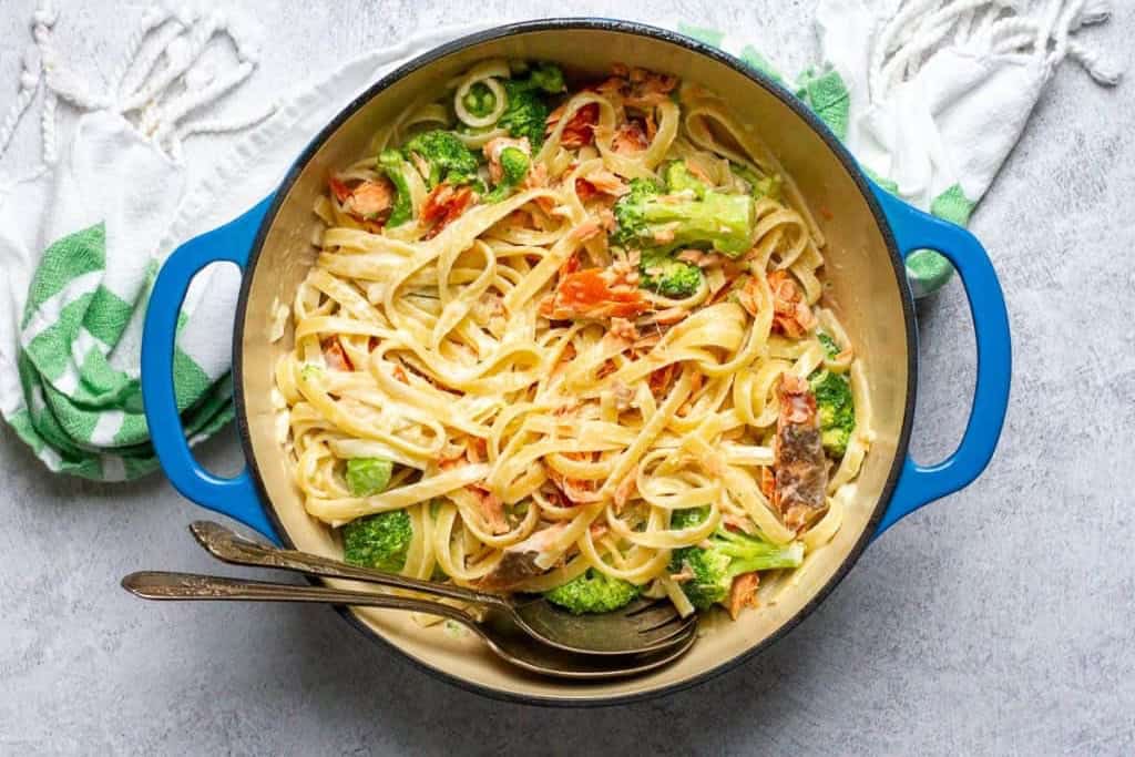 Salmon Broccoli Pasta with Smoked Salmon