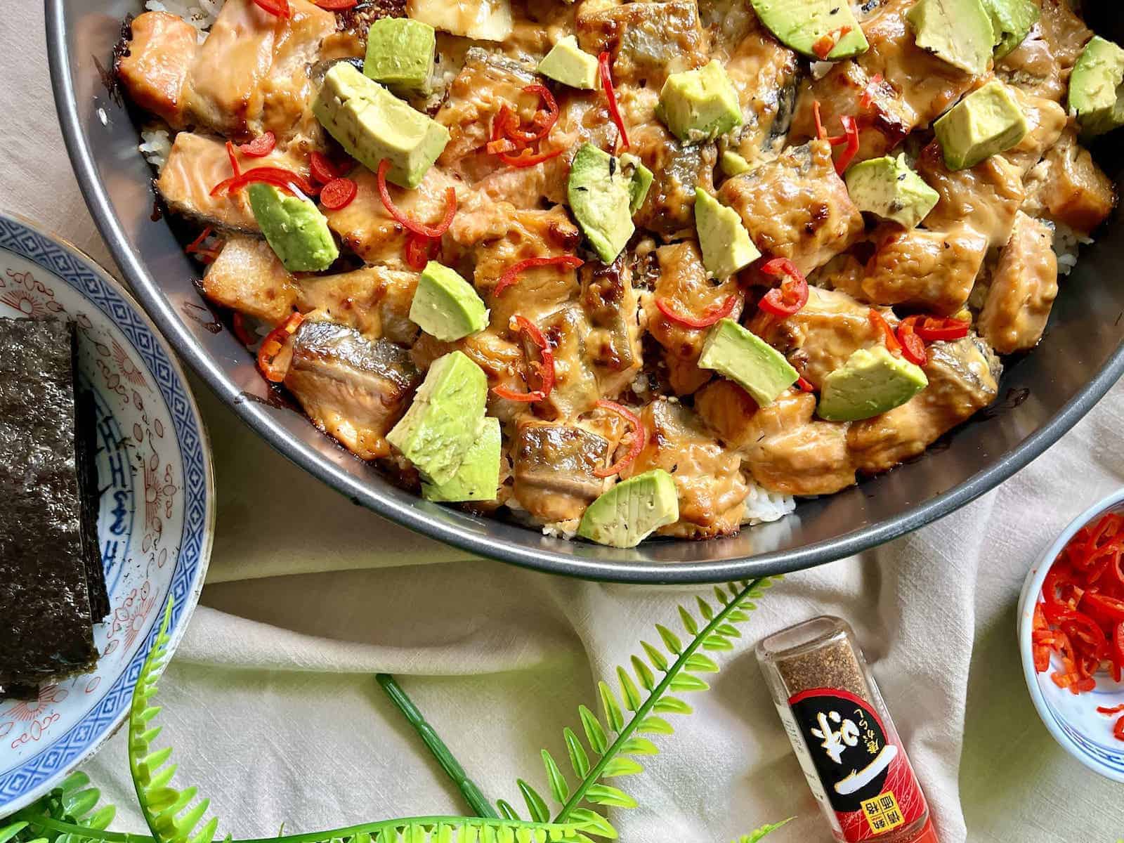 Salmon Sushi Bake Recipe