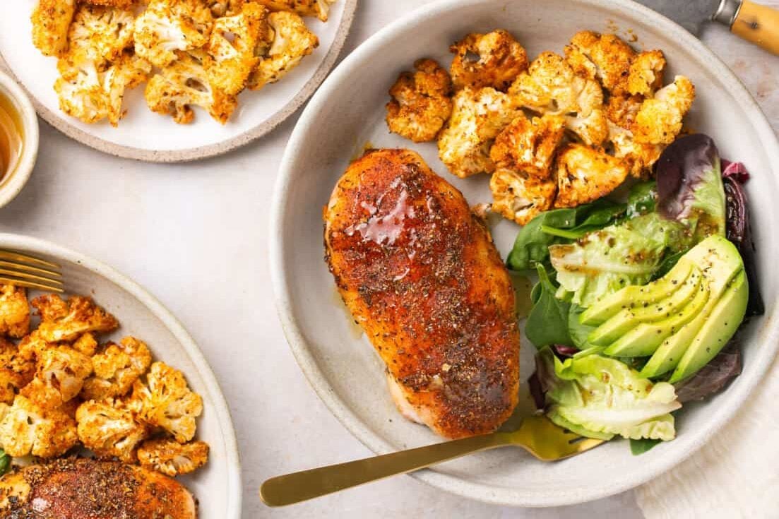 Sheet Pan Honey Garlic Chicken and Cauliflower Recipe