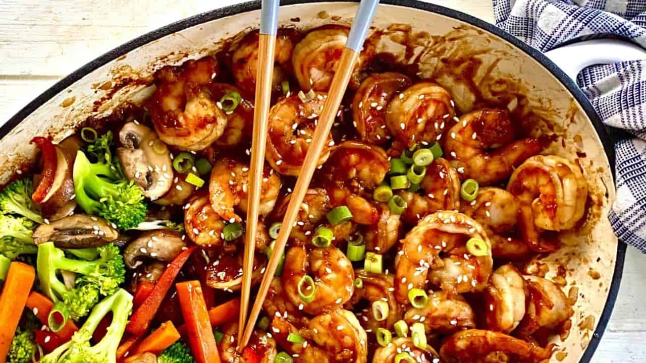 Sizzling Hibachi Shrimp and Vegetables