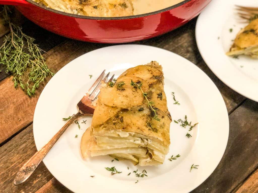 Skillet Scalloped Potato Gratin