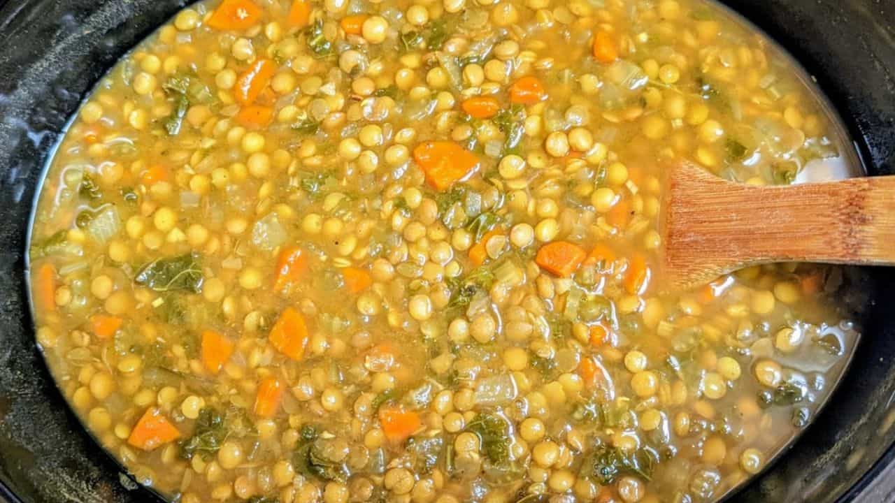 Slow Cooker Curried Lentil Soup