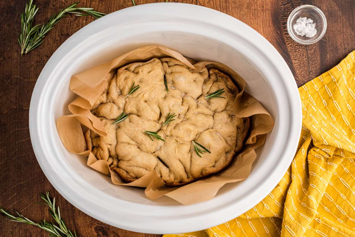 Slow Cooker Focaccia Bread