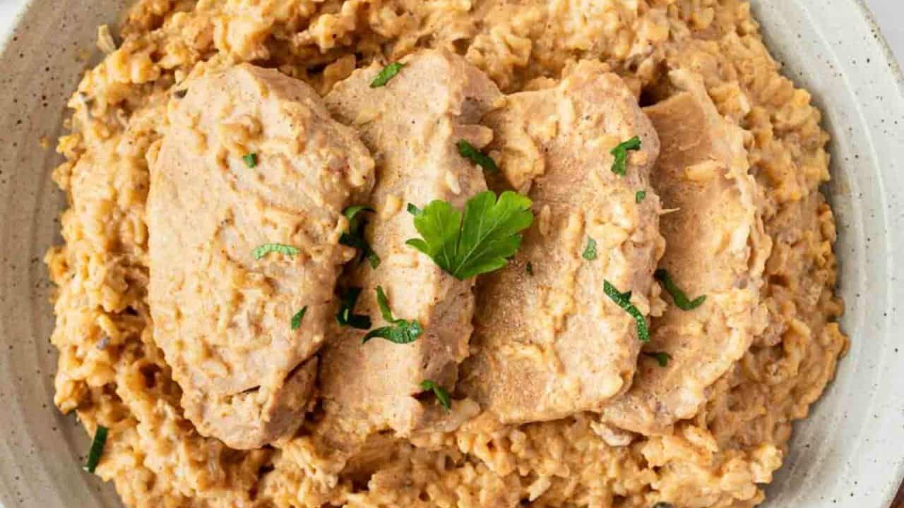 Slow Cooker Pork Chops and Rice