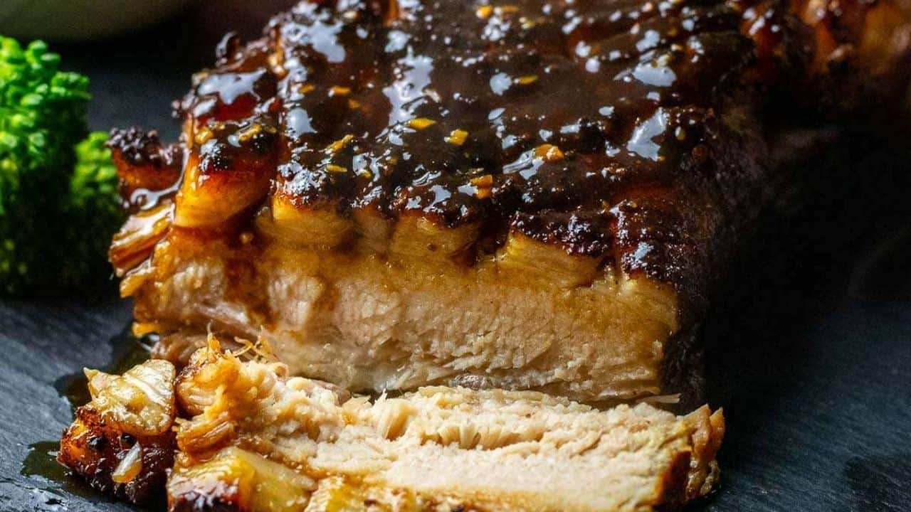 Sticky Crispy Chinese Pork Belly In A Slow Cooker