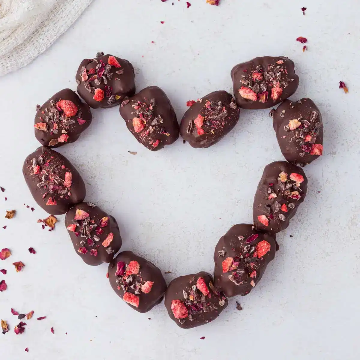 Strawberry Cheesecake Stuffed Chocolate Covered Dates
