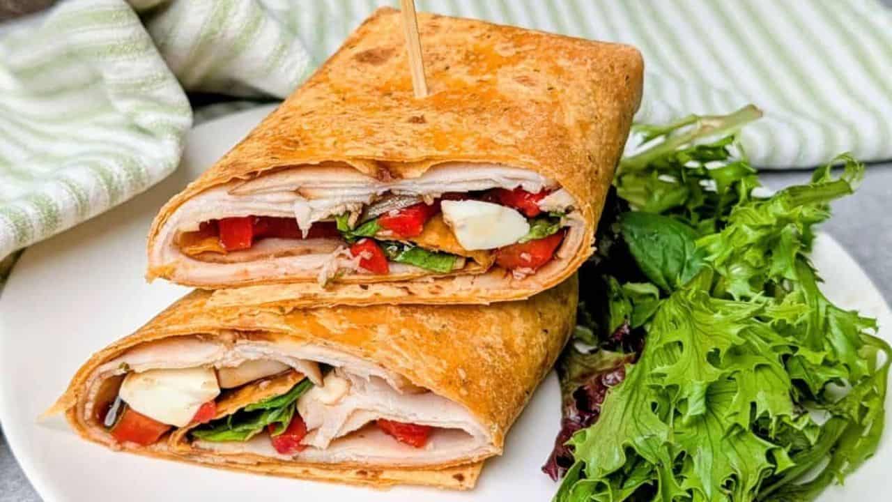 Turkey Caprese Wraps