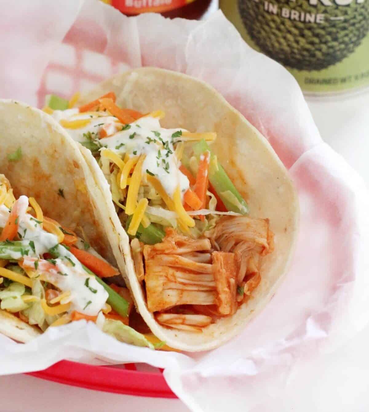 Vegan Buffalo Chicken Tacos