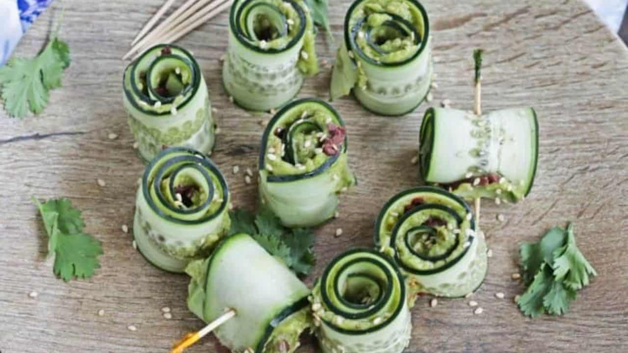 Vegan Cucumber Avocado Rolls