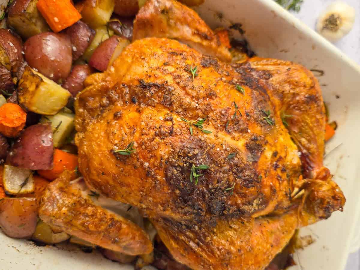 Whole Roasted Chicken With Vegetables