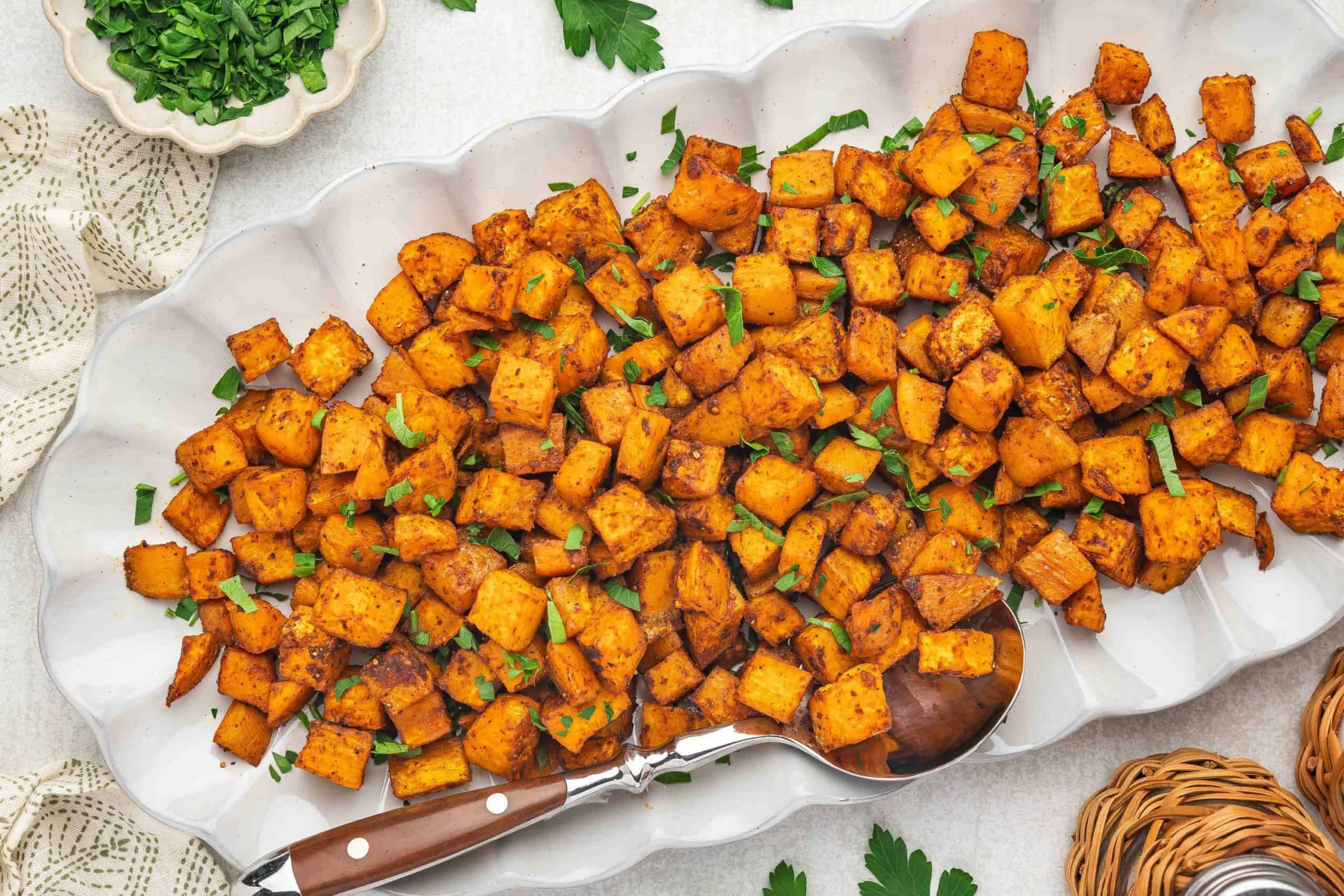 Crispy Roasted Sweet Potatoes In The Oven