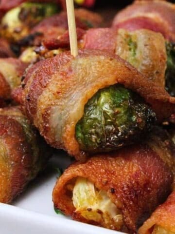 Air Fryer Bacon Wrapped Brussel Sprouts