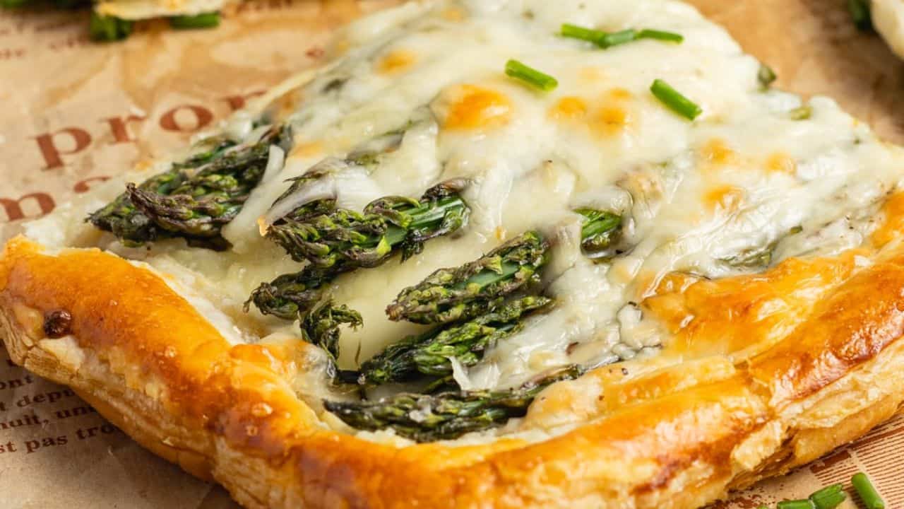 Asparagus Puff Pastry Tart with Boursin