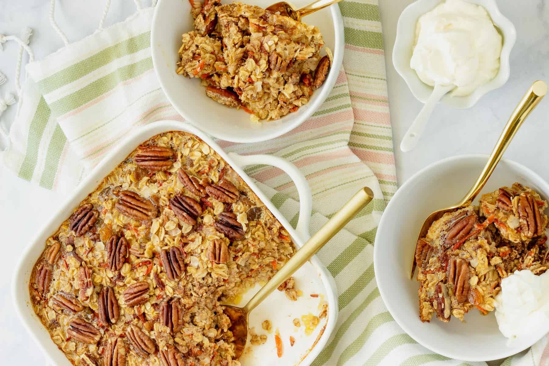 Carrot Cake Baked Oatmeal