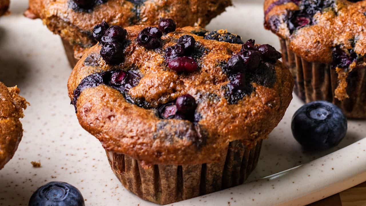 Cottage Cheese Blueberry Muffins