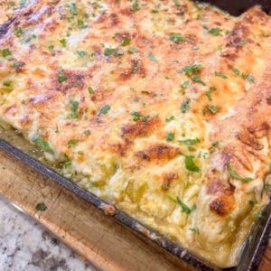 Creamy Green Chile Chicken Enchiladas
