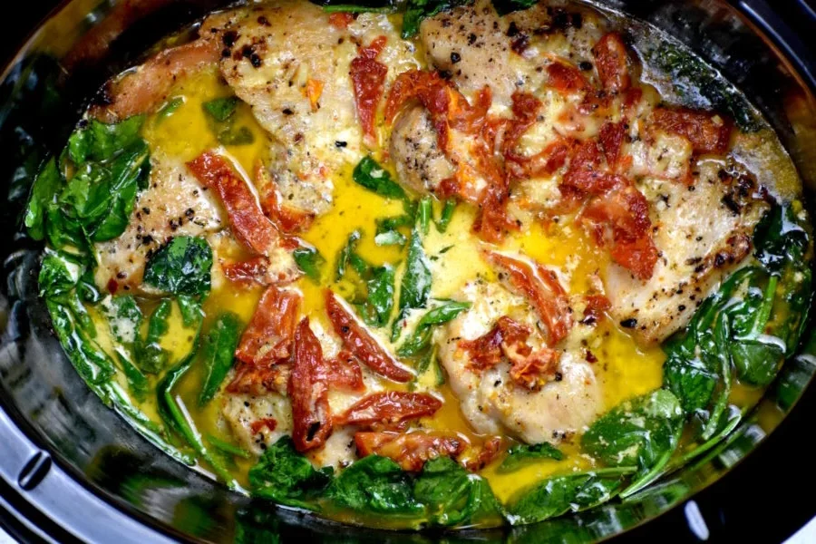 Crockpot Tuscan Chicken