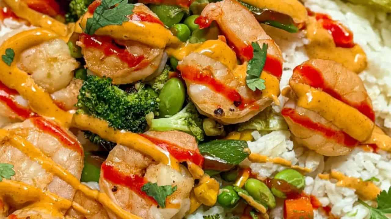 Customizable Shrimp & Rice Bowl