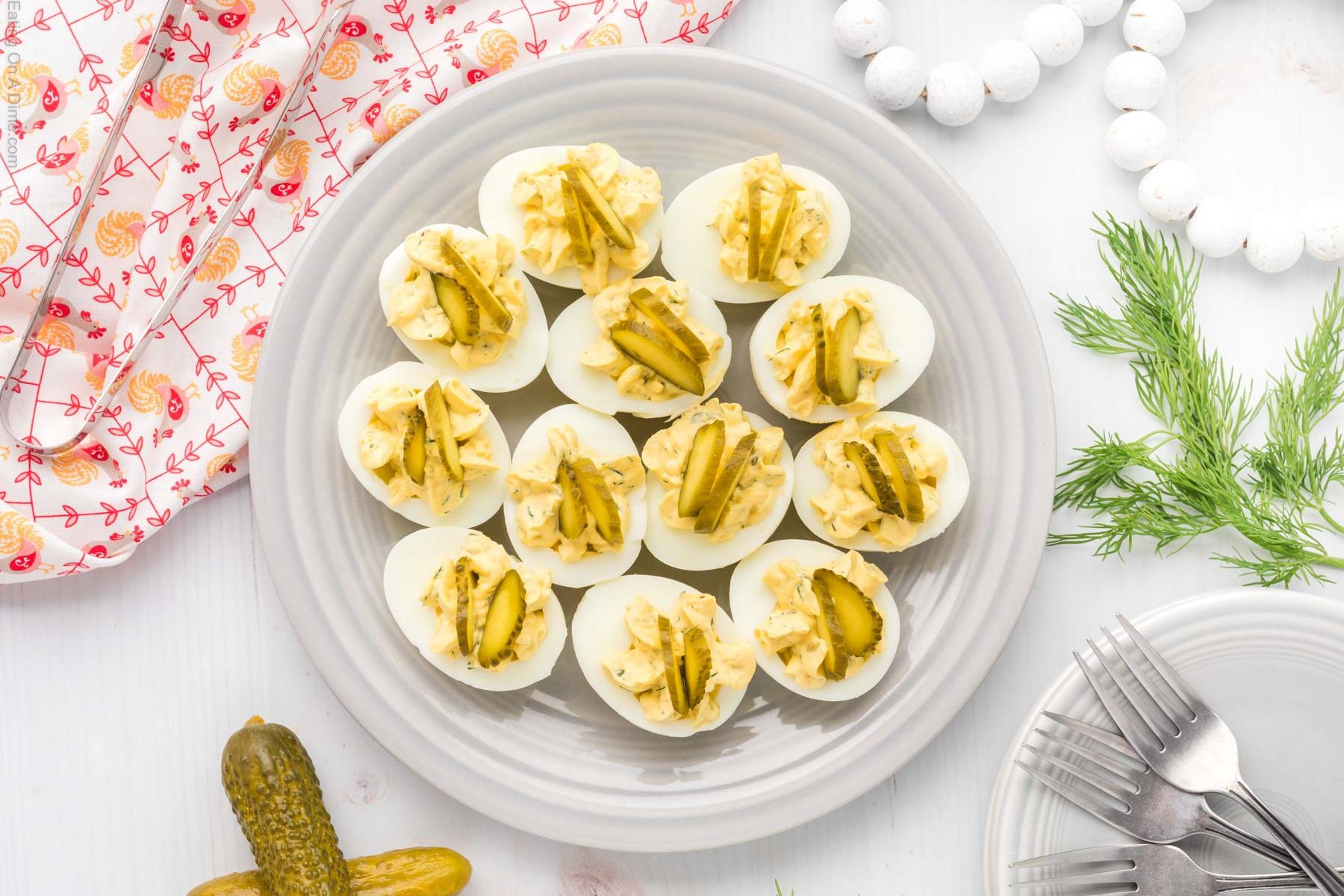 Dill Pickle Deviled Eggs