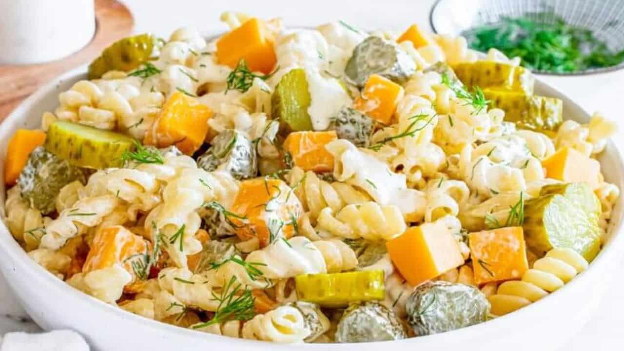 Dill Pickle Pasta Salad