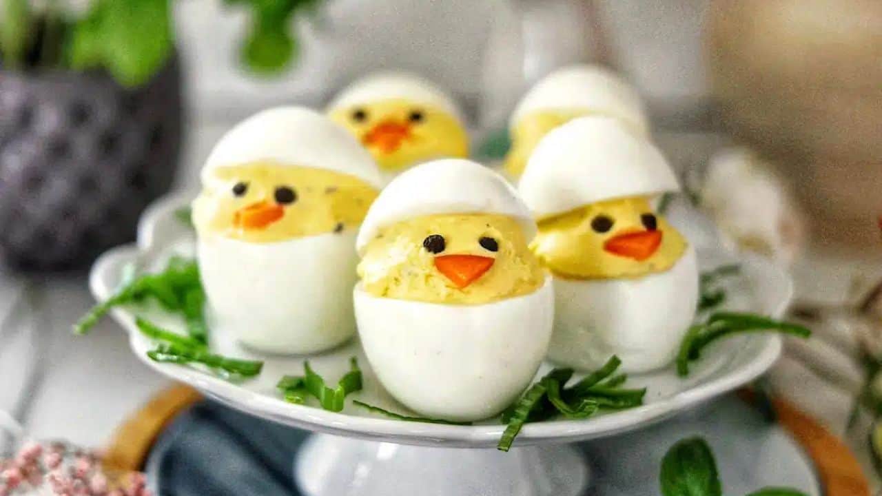 Easter Chick Deviled Eggs